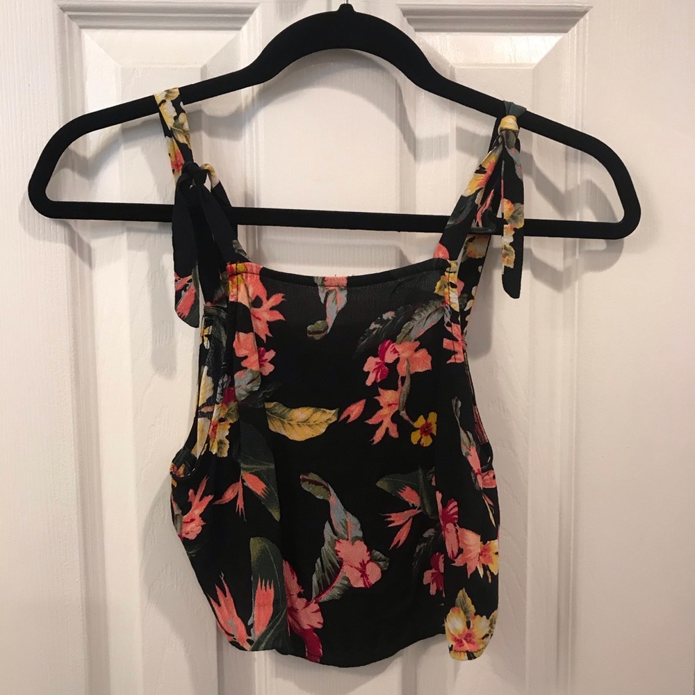 Floral Tie Strap Top